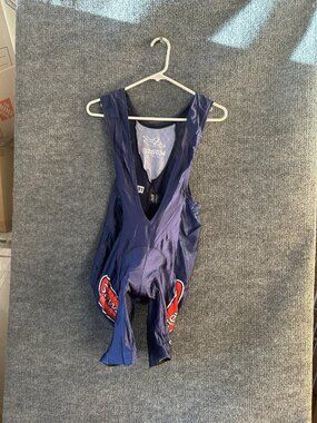 Verge Sport Cycling Bib Shorts Mens M+ Blue Padded Chamois Bike Famous Software